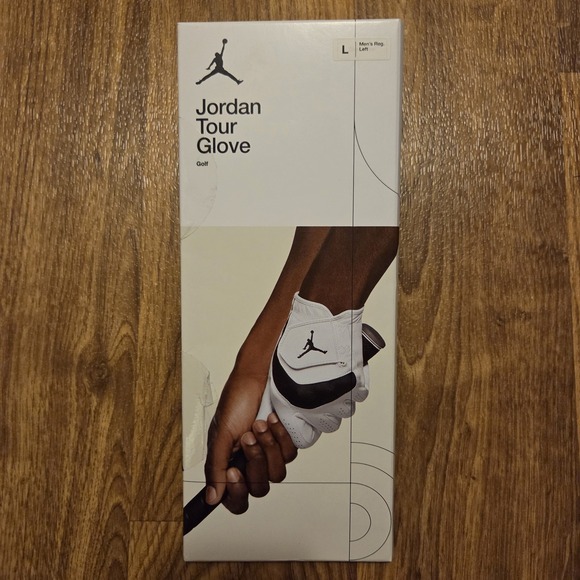 Nike Air Jordan Tour Golf Glove Left Large Hand White/Concord XI‎ PGA Golfer - Picture 1 of 8